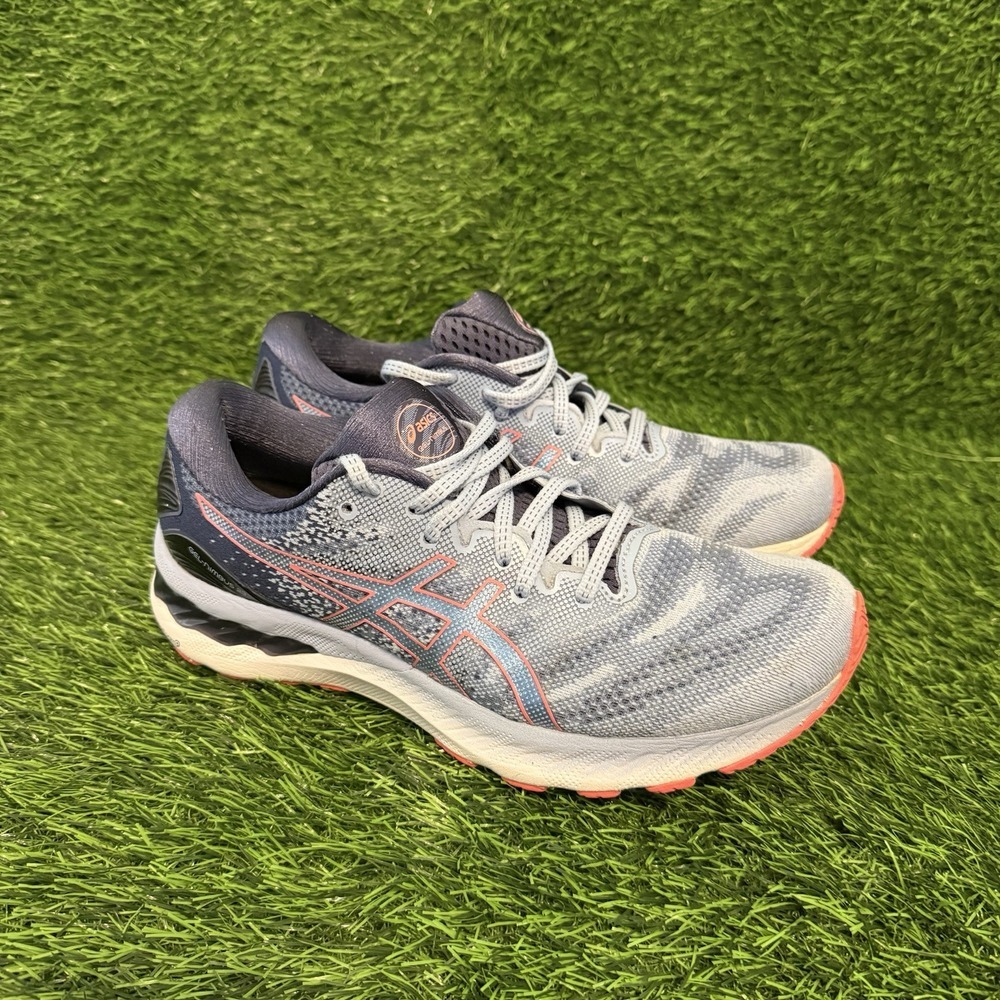 ASICS Women's Gel‎ Nimbus 23 Blue Mist Blazing Coral 1012A885-412 Size 9.5